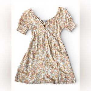Mimi Chica Floral Mini Dress in Pink and Cream size small
